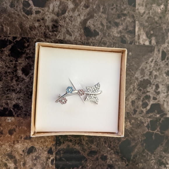 Vintage Sears Rhinestone Brooch - Picture 3 of 3